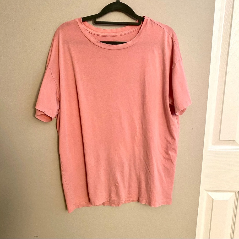Aerie Real Soft Distressed Oversized Tee